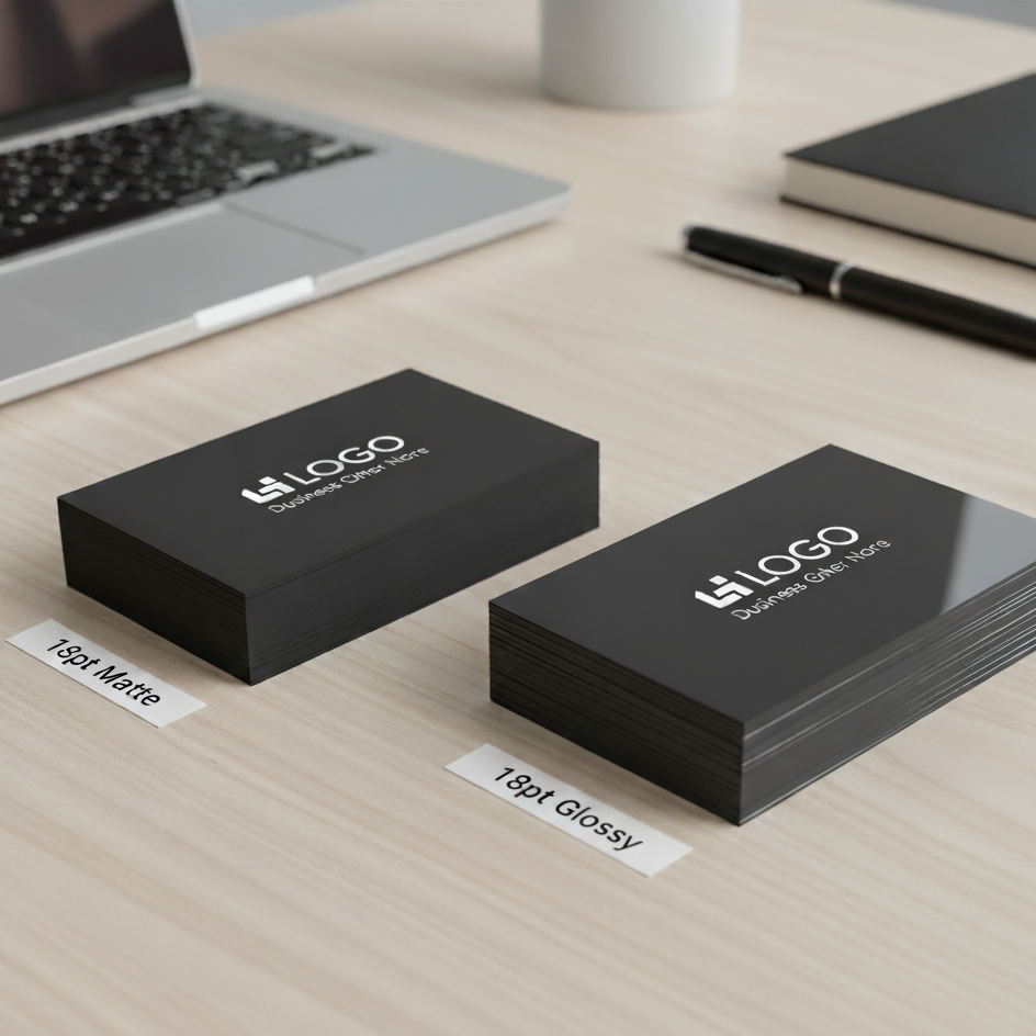 18pt  Gloss Lamination Business Cards
